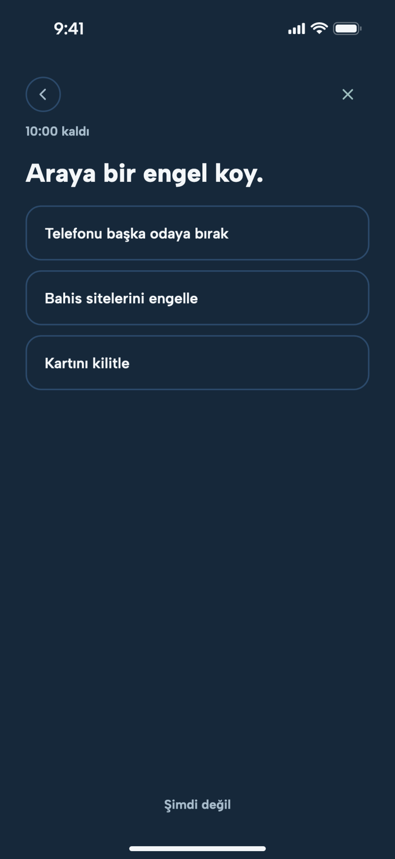 Mola'nın engel adımı.