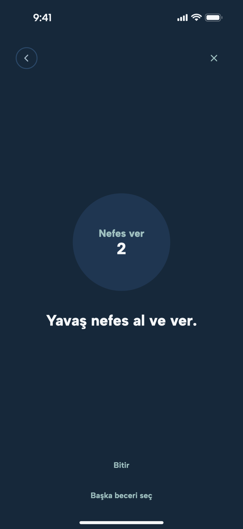 Mola'nın nefes adımı.